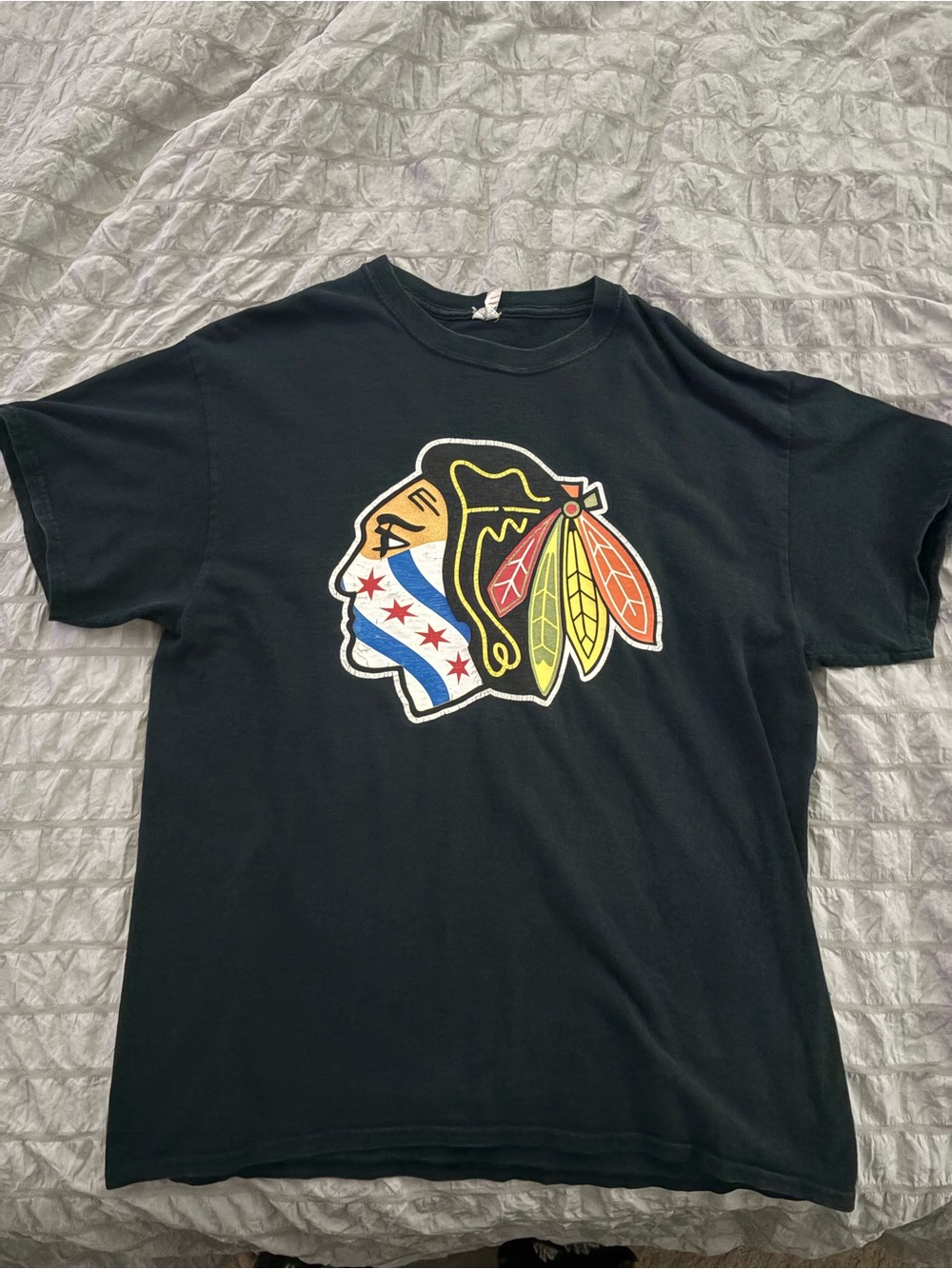NHL CHICAGO BLACKHAWKS LIMITED EDITION LOGO vintage old style fabric very strong